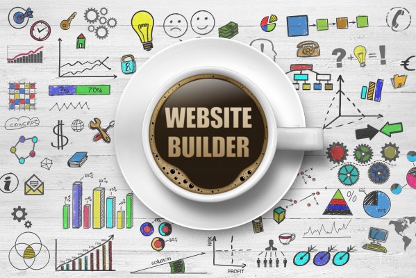 website builder in coffee cup sitey